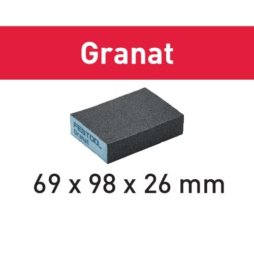 Schleifblock 69x98x26 36 GR6 Granat 69x98x26 36 GR6, Verkaufseinheit  8 Basiseinheiten