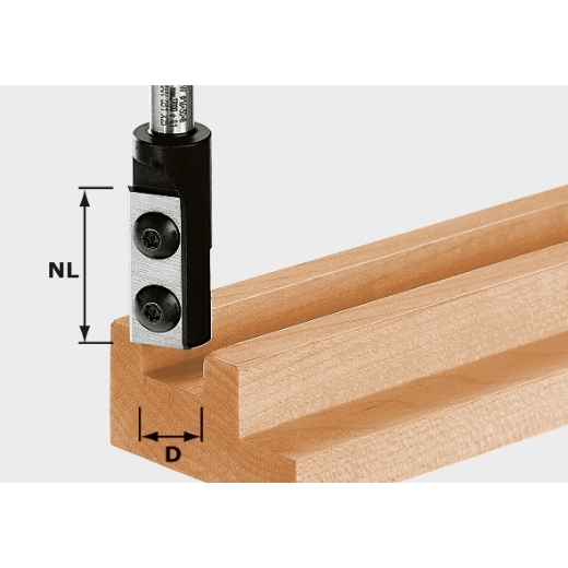 Wendeplatten-Nutfräser HW einschneidig mit Grundschneide